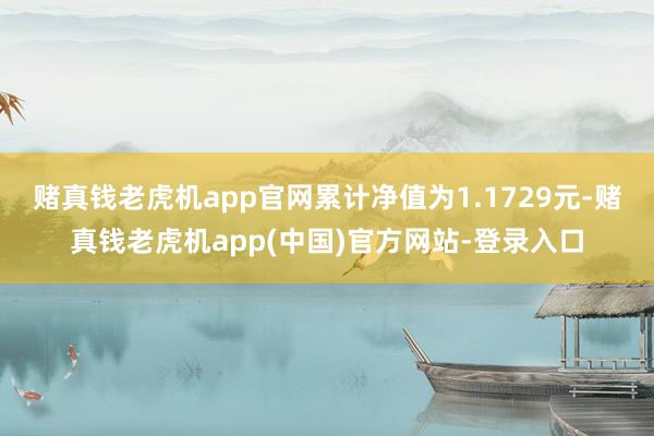 赌真钱老虎机app官网累计净值为1.1729元-赌真钱老虎机app(中国)官方网站-登录入口