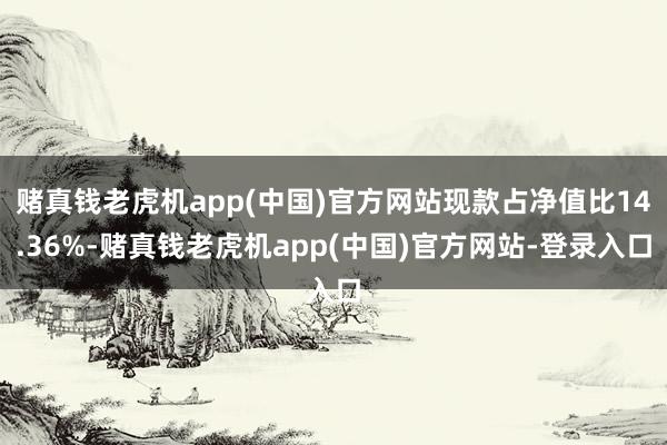 赌真钱老虎机app(中国)官方网站现款占净值比14.36%-赌真钱老虎机app(中国)官方网站-登录入口