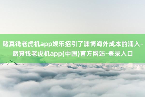 赌真钱老虎机app娱乐招引了渊博海外成本的涌入-赌真钱老虎机app(中国)官方网站-登录入口